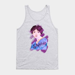 Sappho Greek statue illustration LGBTQI+ Tank Top